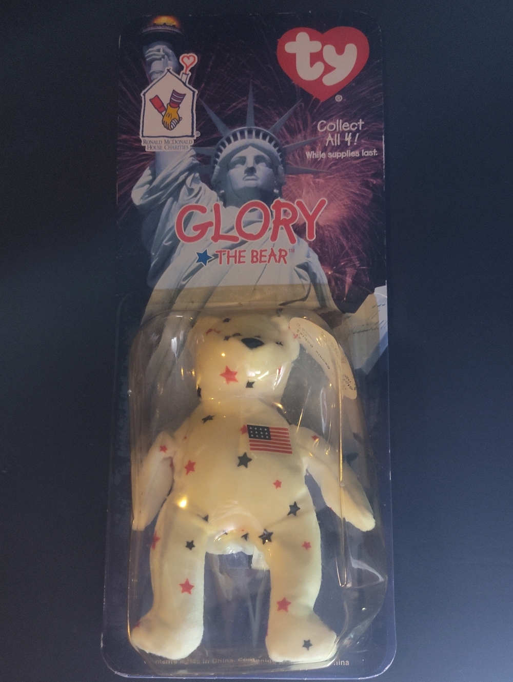 Ty Glory Bear Plush - Tag Errors